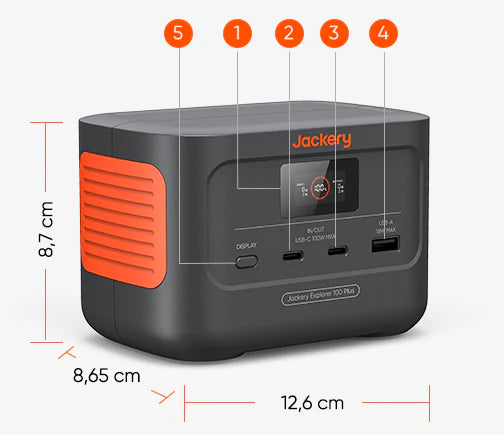 Jackery 100Plus 100W/ 31000mAh แบตLiFePO4 ชาร์จเร็ว100W max แบตเตอรี่ขึ้นเครื่องบินได้