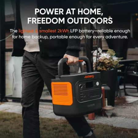 Jackery Explorer 2000 Pro2 Power Station 2160Wh/2200W LiFePO4 การชาร์จเร็วสำหรับกรณีฉุกเฉิน ไฟดับ และการตั้งแคมป์